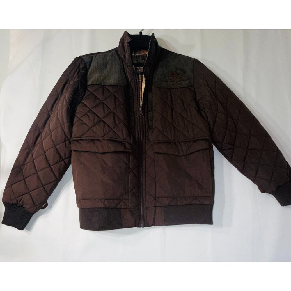 Dixie Decoys Mens Large Quilted Jacket Brown Corduroy Elbow Patches Hunting